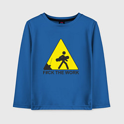 Лонгслив хлопковый детский F#ck the work, цвет: синий
