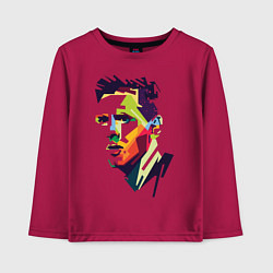 Лонгслив хлопковый детский Lionel Messi: fun-art, цвет: маджента