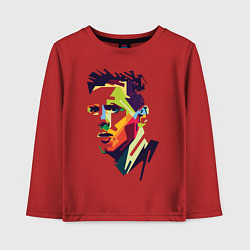 Лонгслив хлопковый детский Lionel Messi: fun-art, цвет: красный