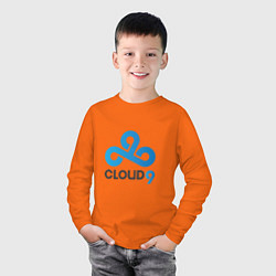 Лонгслив хлопковый детский Cloud9, цвет: оранжевый — фото 2
