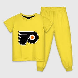 Пижама хлопковая детская Philadelphia Flyers, цвет: желтый