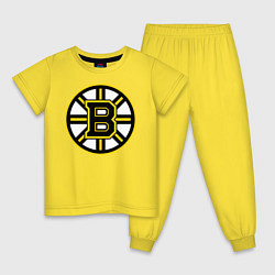 Пижама хлопковая детская Boston Bruins, цвет: желтый