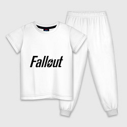 Пижама хлопковая детская Fallout, цвет: белый