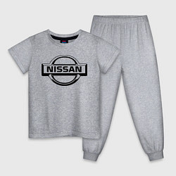 Пижама хлопковая детская Nissan club, цвет: меланж