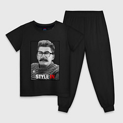 Пижама хлопковая детская Stalin: Style in, цвет: черный