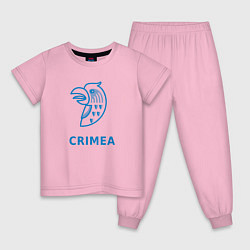 Пижама хлопковая детская Crimea, цвет: светло-розовый