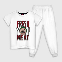Пижама хлопковая детская Dota 2: Fresh Meat, цвет: белый
