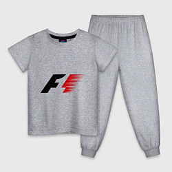 Пижама хлопковая детская Formula 1, цвет: меланж