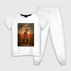 Пижама хлопковая детская American Gods: Czernobog, цвет: белый