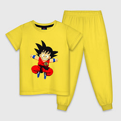 Пижама хлопковая детская Dragon Ball, цвет: желтый