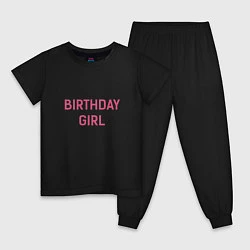 Пижама хлопковая детская Birthday Girl, цвет: черный