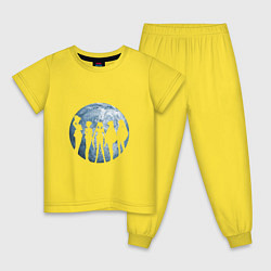Пижама хлопковая детская Войны в матросках, цвет: желтый