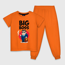 Пижама хлопковая детская Big Boss / Начальник, цвет: оранжевый