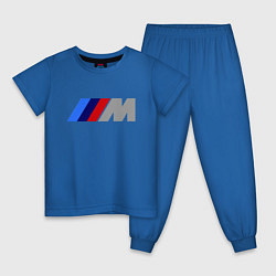 Пижама хлопковая детская BMW M, цвет: синий