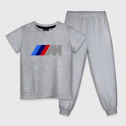 Пижама хлопковая детская BMW M, цвет: меланж