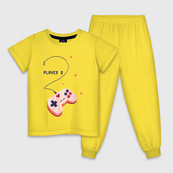 Пижама хлопковая детская Perfect Team: Player 1, цвет: желтый