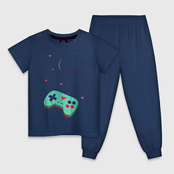 Пижама хлопковая детская Perfect Team: Player 2, цвет: тёмно-синий