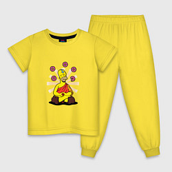 Пижама хлопковая детская Homer Relax, цвет: желтый