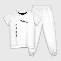Пижама хлопковая детская Jaguar Motors, цвет: белый