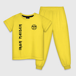 Пижама хлопковая детская Iron Maiden Style, цвет: желтый