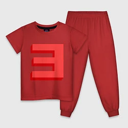Пижама хлопковая детская Eminem: Big E, цвет: красный