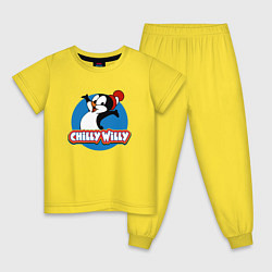 Пижама хлопковая детская Chilly Willy, цвет: желтый