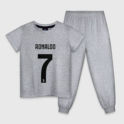 Пижама хлопковая детская RONALDO 7, цвет: меланж