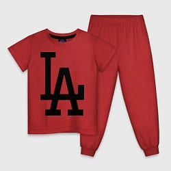 Пижама хлопковая детская LA: Los Angeles, цвет: красный