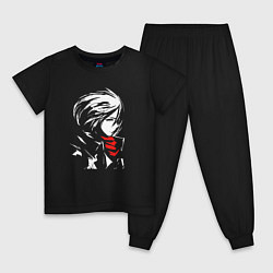 Пижама хлопковая детская Микаса Аккерман, цвет: черный