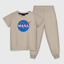 Пижама хлопковая детская NASA: Masa, цвет: миндальный