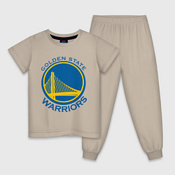 Пижама хлопковая детская Golden state Warriors, цвет: миндальный