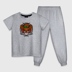 Пижама хлопковая детская Biker Mice from Mars Throttle, цвет: меланж