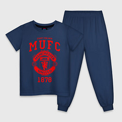 Пижама хлопковая детская Манчестер Юнайтед, цвет: тёмно-синий