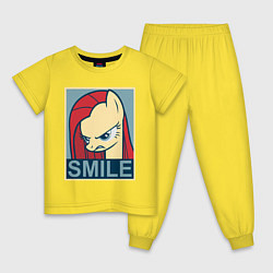 Пижама хлопковая детская MLP: Smile, цвет: желтый