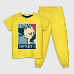 Пижама хлопковая детская MLP: Design, цвет: желтый