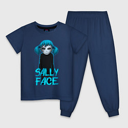 Пижама хлопковая детская Sally Face, цвет: тёмно-синий