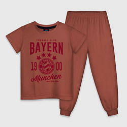Пижама хлопковая детская Bayern Munchen 1900, цвет: кирпичный