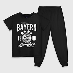 Пижама хлопковая детская Bayern Munchen 1900, цвет: черный