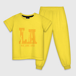 Пижама хлопковая детская Lakers: We Are One, цвет: желтый