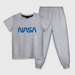Пижама хлопковая детская NASA, цвет: меланж