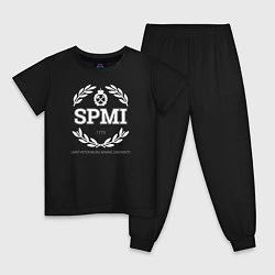 Пижама хлопковая детская SPMI, цвет: черный