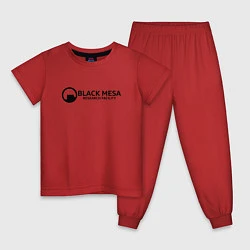 Пижама хлопковая детская Black Mesa: Research Facility, цвет: красный