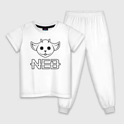 Пижама хлопковая детская TOP: NED, цвет: белый