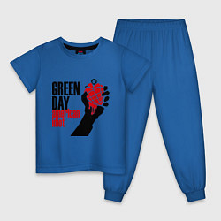 Пижама хлопковая детская Green Day: American idiot, цвет: синий
