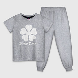 Пижама хлопковая детская Black Clover, цвет: меланж