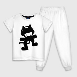 Пижама хлопковая детская MONSTERCAT, цвет: белый