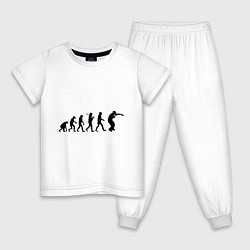 Пижама хлопковая детская Eminem revolution, цвет: белый