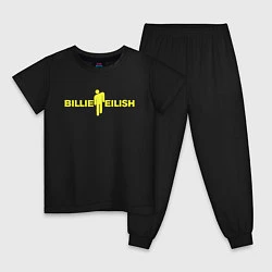 Пижама хлопковая детская BILLIE EILISH: Black Fashion, цвет: черный