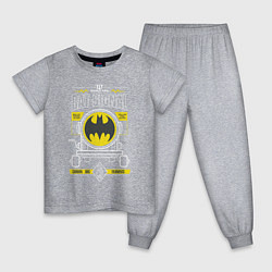 Пижама хлопковая детская Bat-Signal, цвет: меланж