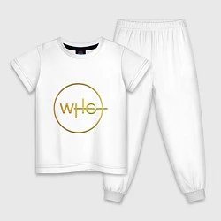 Пижама хлопковая детская DOCTOR WHO, цвет: белый
